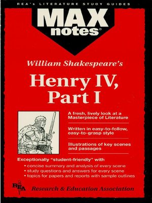 cover image of Henry IV, Part I (MAXNotes Literature Guides)
